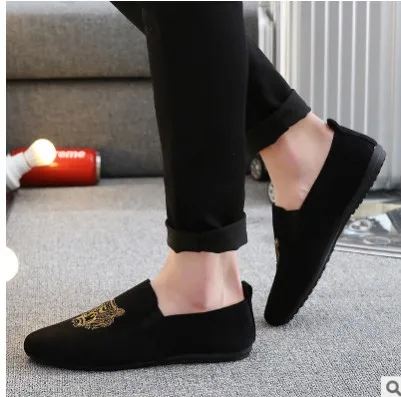 Beanshoe мужские, стильное летнее платье животный узор ленивый общего мужская повседневная непарная обувь