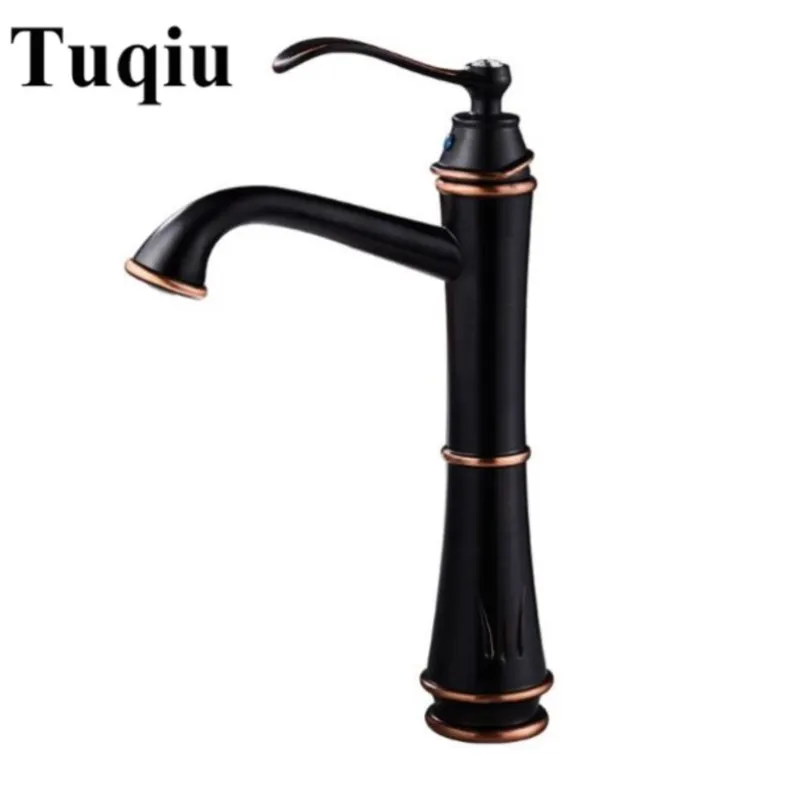 

New Basin Faucet Black Oil Brushed Brass Crane Bathroom Faucets Hot and Cold Water Mixer Tap Contemporary Mixer Tap torneira