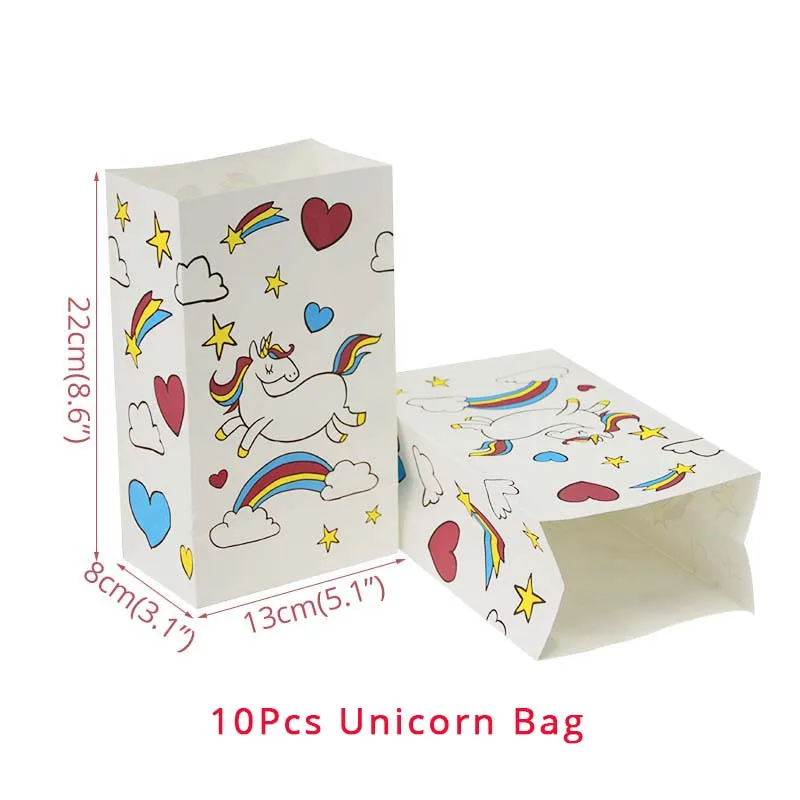 gift box Cyuan Единорог День Рождения Декор бумажные кружки, тарелки, салфетки Торт Топперы Детские партии одноразовые наборы посуды для душа - Цвет: gift box