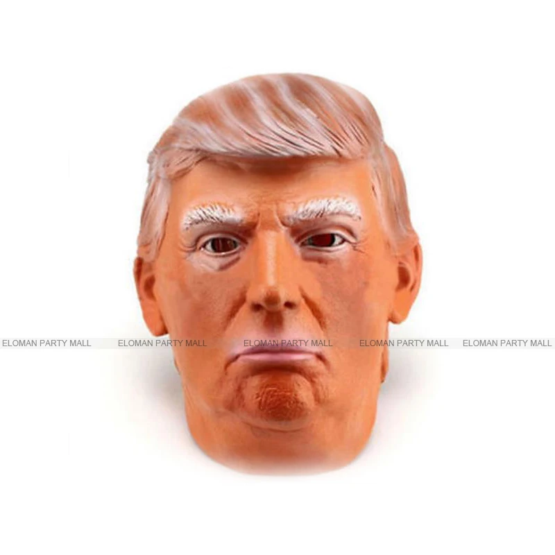 ELOMAN Дональд Трамп маска для костюма на Хэллоуин Реалистичная латексная маскарадные костюмы вечерние