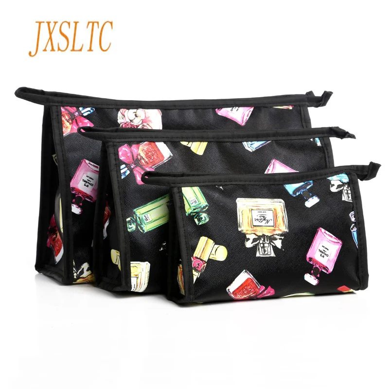 JXSLTC Travel Set Cosmetic Bag Cartoon Organizer Pouch Three-piece Bag Necessaries for Women Makeup Kit Beautician for Cosmetics
