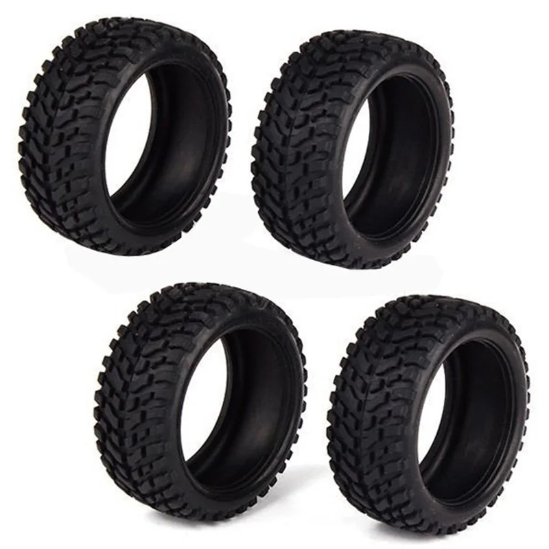 4 x Black RC1:10 Rally автомобильные внедорожные резиновые шины для колес|rally car tires|rubber