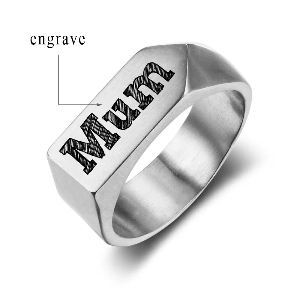 Горячее предложение персонализированные кольцо Нержавеющая сталь Мода