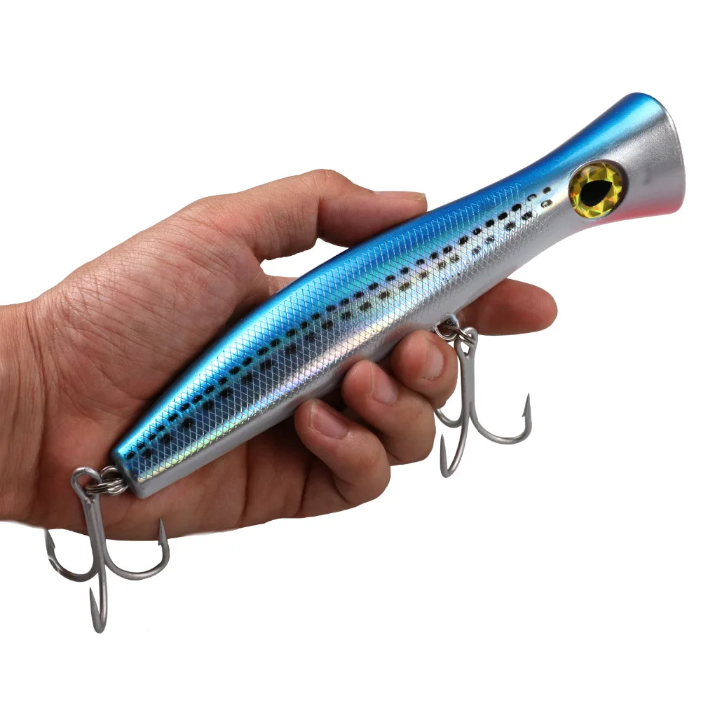 1 шт. 120 г Поппер прикормы Topwater VMC большой игре с Крючки рыболовные морских