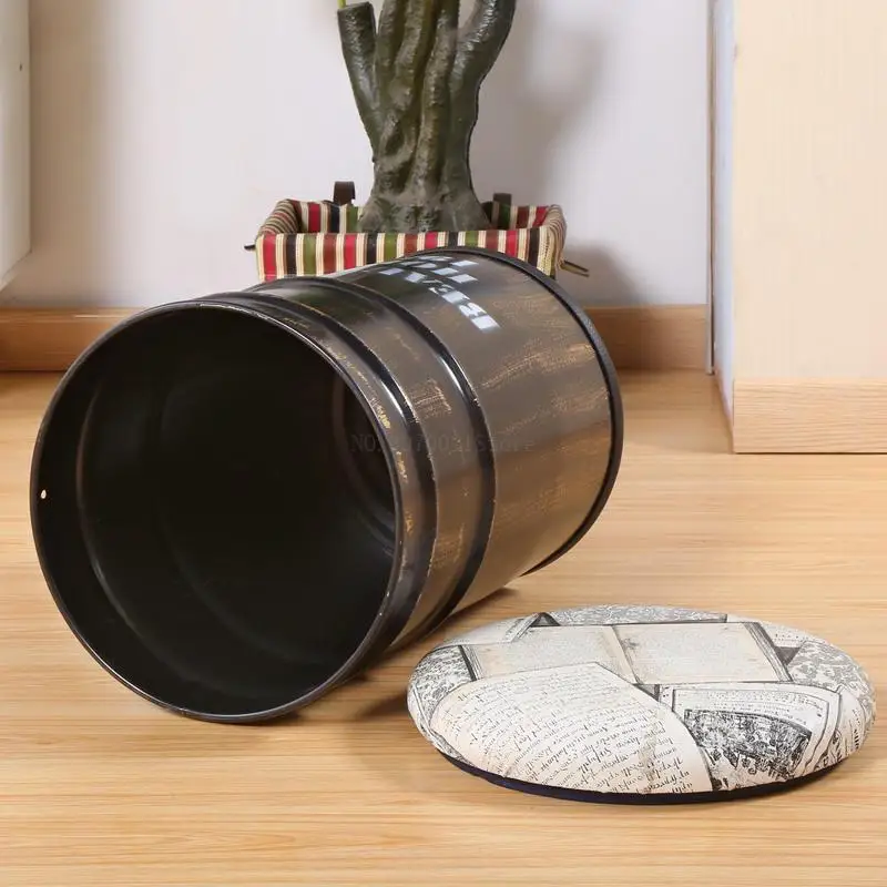 Металлический барный стул в стиле ретро 150 кг с мягкой подушкой|Табуреты и пуфики|