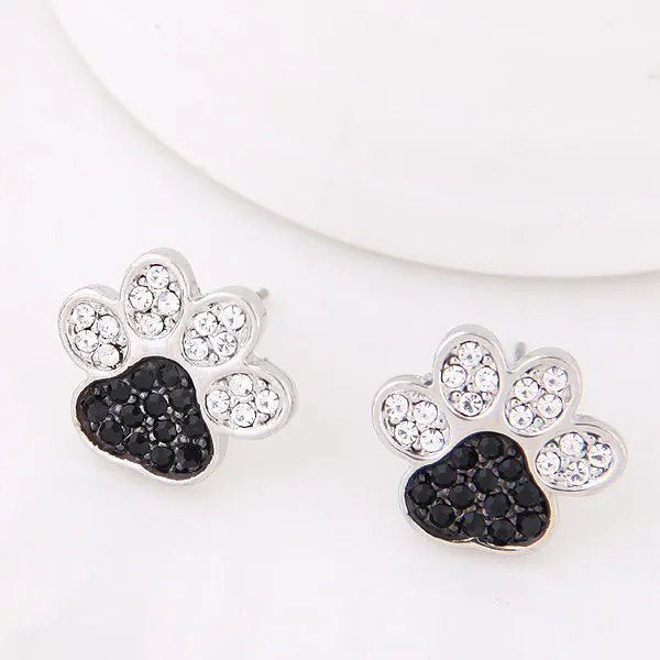 Женские серьги гвоздики в виде собачьей лапы|animal earrings for women|animal earringsstud |