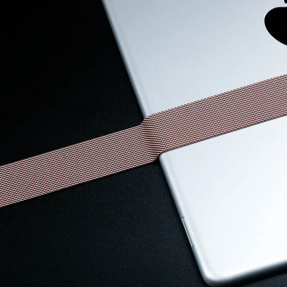 pink gold Высококачественная Миланская петля для apple watch ремешок для apple watch 5 ремешок 44 мм 40 мм iwatch 4 3 42 мм/38 мм лучший материал - Цвет ремешка: pink gold