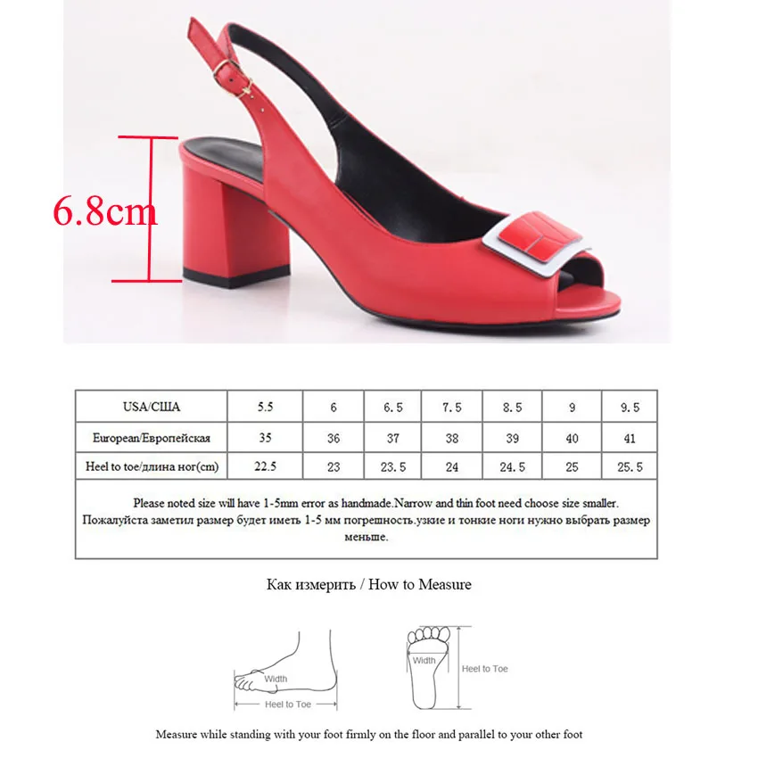 Bacia Sheep Skin Sandals 2017 New Square Pumps Genuine Leather Red Shoes Women Summer Buckle Strap 35-41 Size SA010 | Обувь