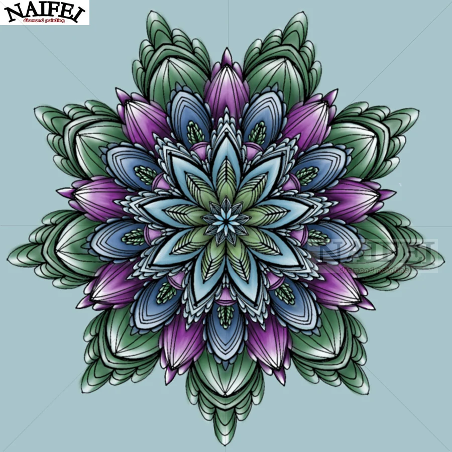 5D алмазная картина вышивка крестом мандалы цветы религия мозаика полная дрель