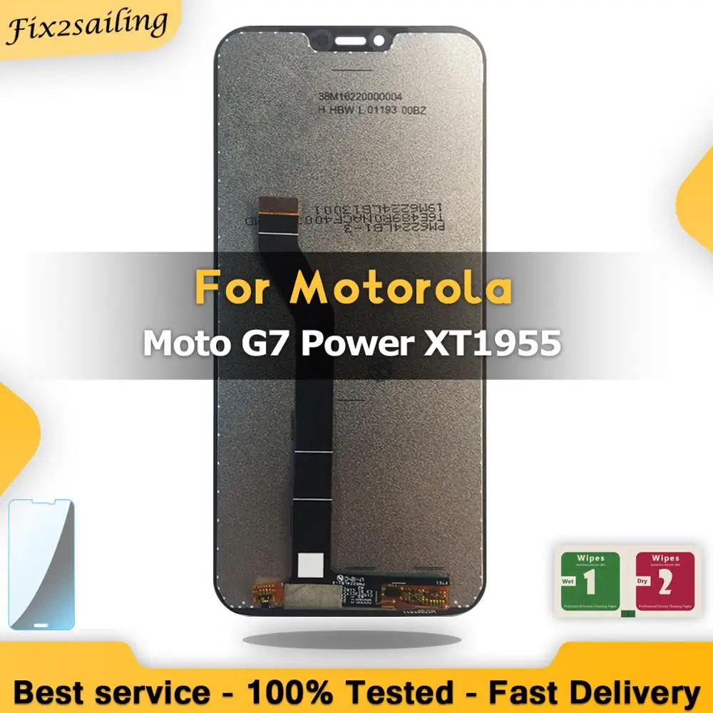 ЖК дисплей 6 2 дюйма для Motorola Moto G7 Power XT1955 сенсорный экран сенсорная панель