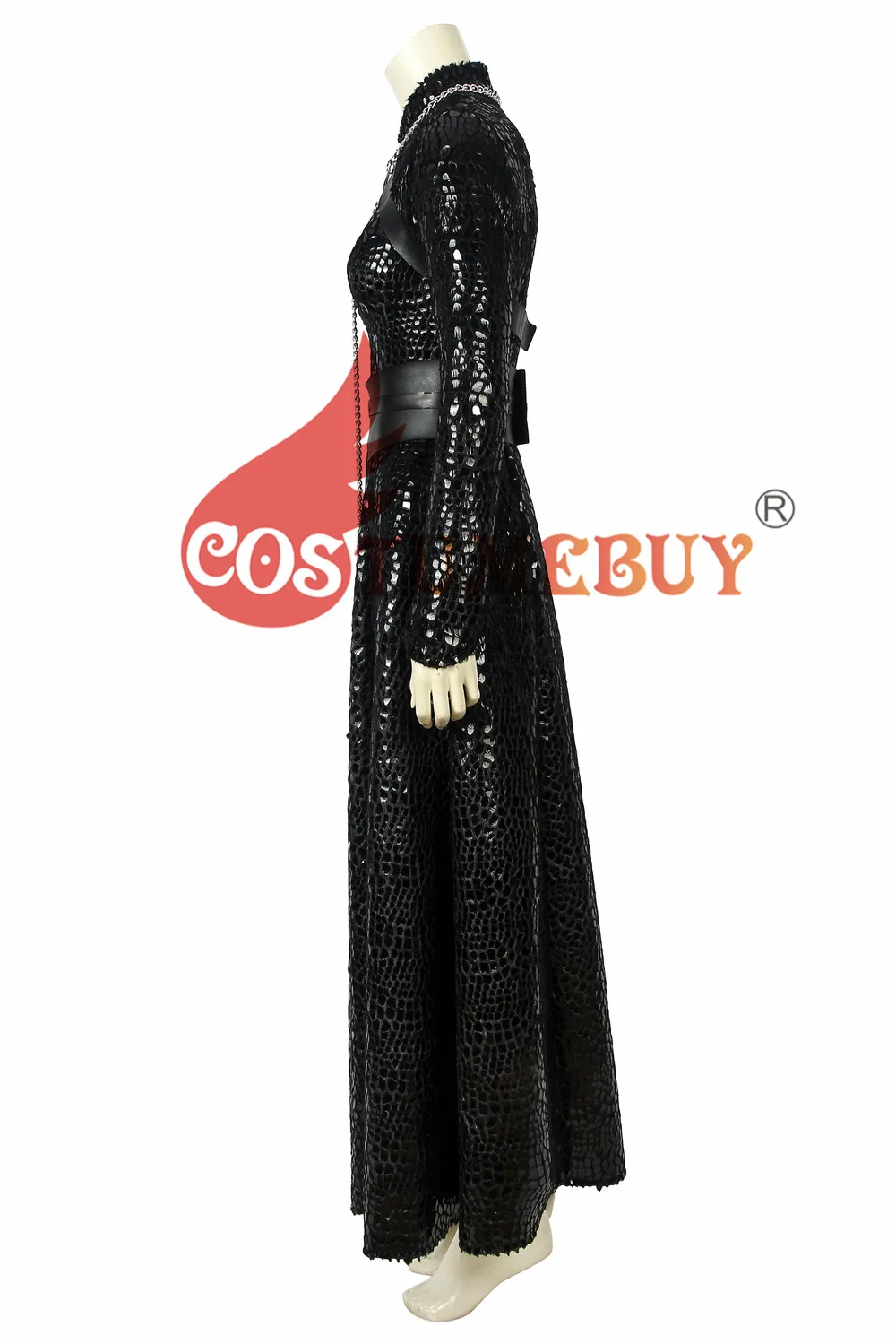 CostumeBuy Санса Старк костюм Игра престолов 8 костюмы Хэллоуин Косплей Леди Винтерфелл женское черное платье пояс для косплея