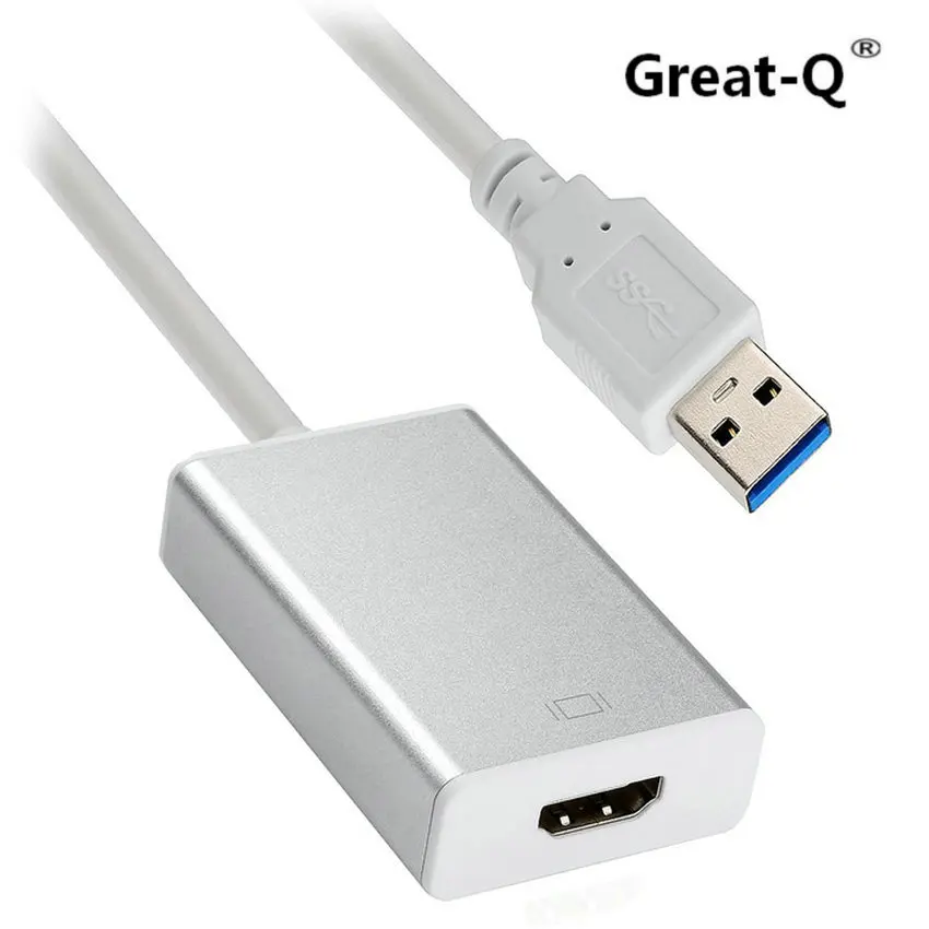 

Переходник с порта USB 3,0 и 2,0 на HDMI для HDTV, адаптер с кабелем, внешняя видеокарта, адаптер для windows, ПК, ноутбука