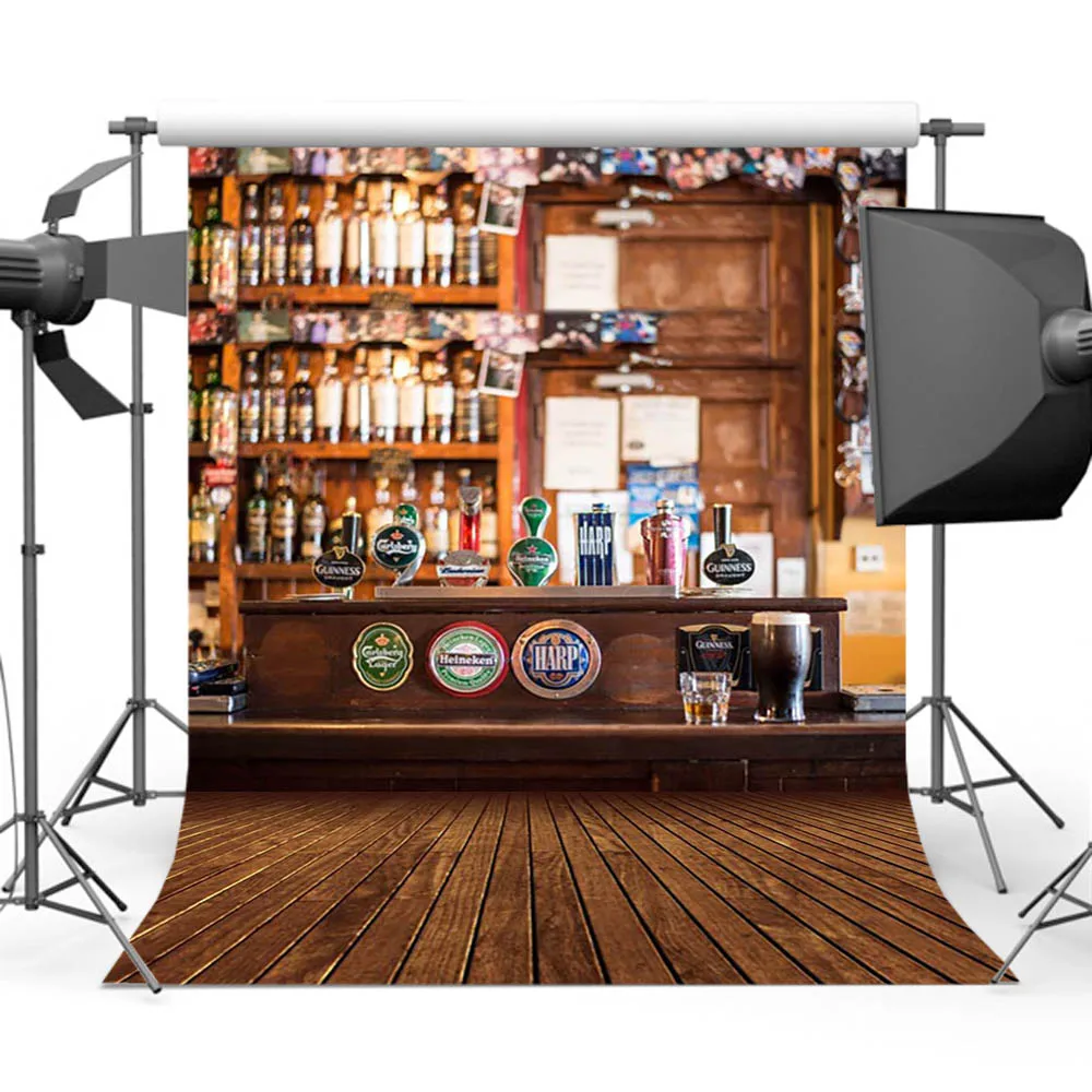 Фон для студийной фотосъемки Mehofoto Pub Bar вино деревянный пол фон S 826|Фон фотосъёмки|