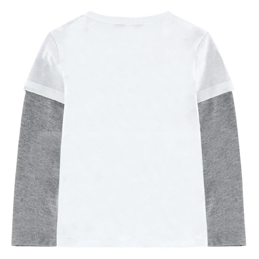 Kids 2-12Y Boys T-shirt Tees Baby Boy T shirts White Horse print blouse Children Long Sleeve t shirt Cotton |