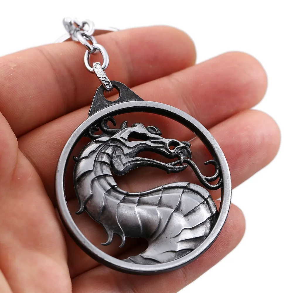 

Dragon Keychain Hot Game Mortal Kombat Key Ring Metal Key Holder For Gift Chaveiro Key chain Jewelry for cars