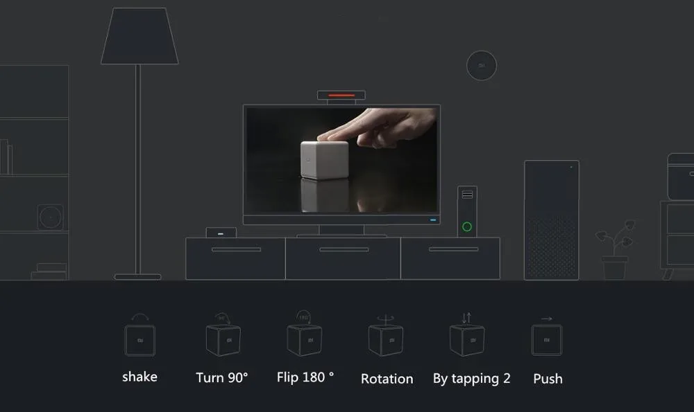 Xiaomi Aqara Magic Cube контроллер Zigbee версия управляется шестью мерами для умного дома устройство работает с Mijia Gateway MiHome