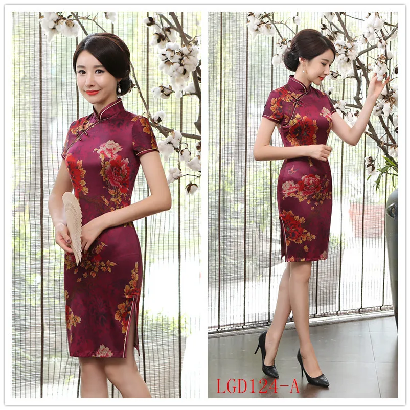 Color13 Китайское современное платье Cheongsam, свадебное платье, Женская юбка с принтом, тонкое платье, сексуальное платье Ципао, платье в ретро стиле, повседневное шоу, Cheongsam - Цвет: Color13