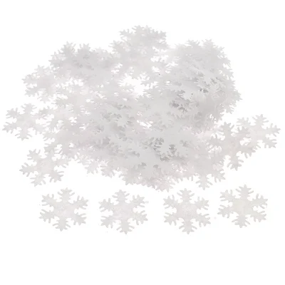 White 3 200 шт полиэфирные фетровые мягкие снежинки аппликации для рукоделия вечерние материалы для украшения скрапбукинга на Рождество - Color: White 3