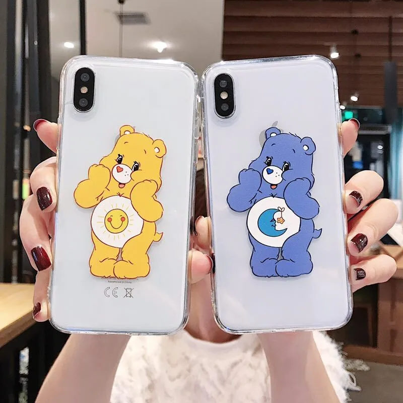 Мультфильм Care Bears Мягкий силиконовый чехол для iphone X XS MAX XR милый медведь Прозрачный чехол для телефона для iphone 6 6s 7 8plus кейс на заднюю панель