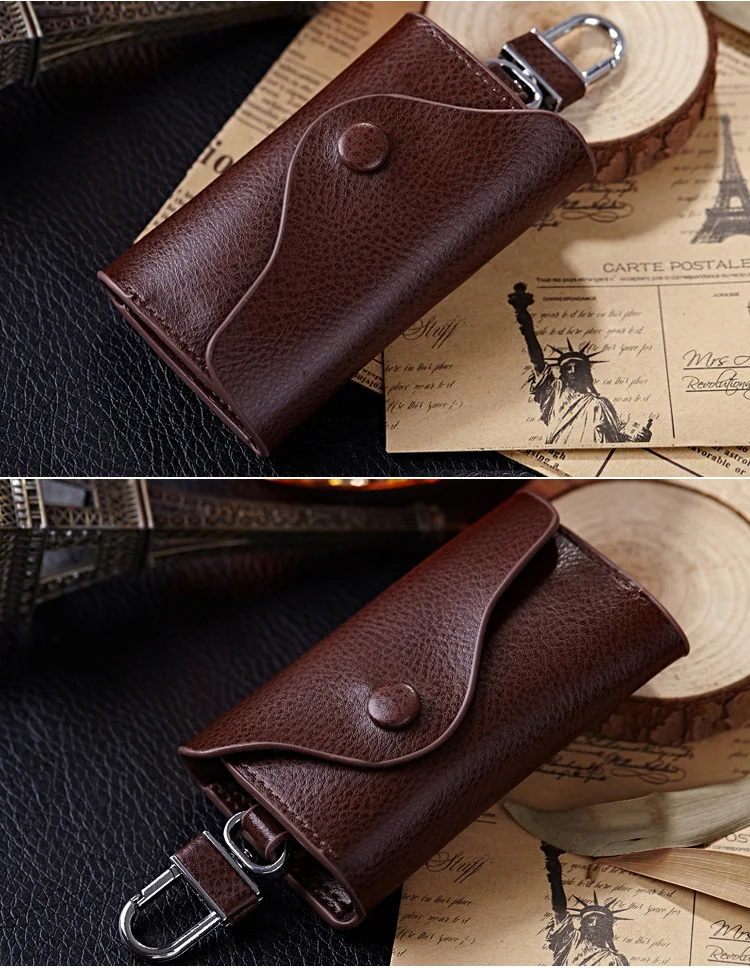 Genuine Leather Key Chain For Men High Quality Key Holder Wallet Male Car Keys Cover Organizer Man Key Case Bag