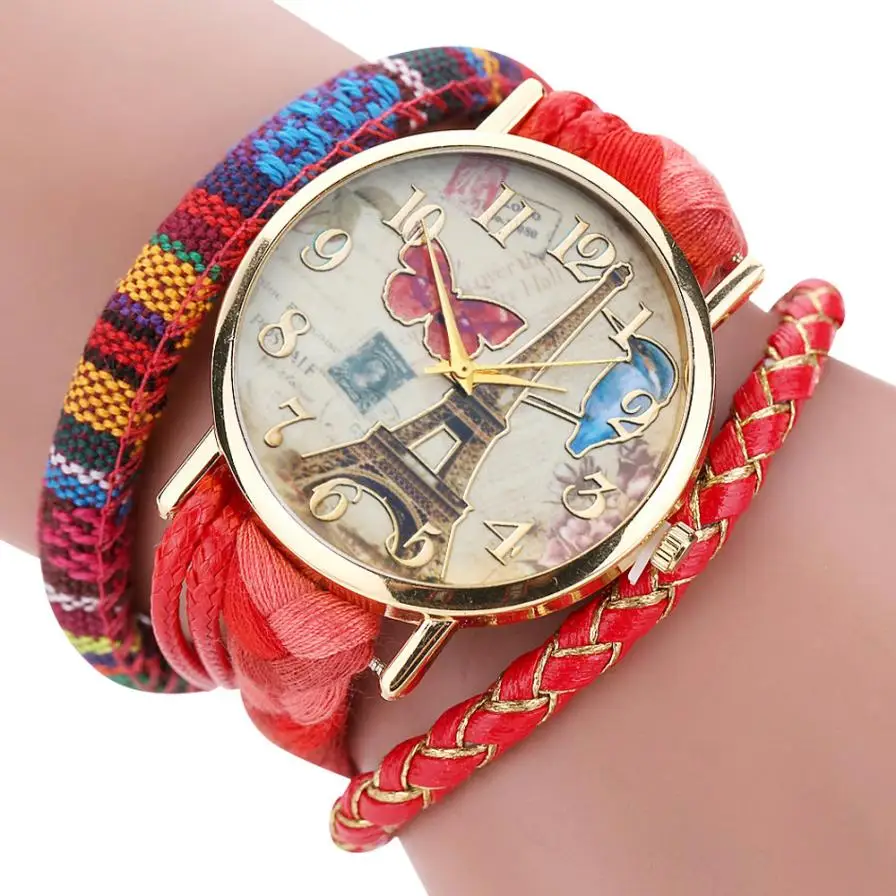 Высокое качество Для женщин часы Стильный sleek стильный и шикарный вязаный