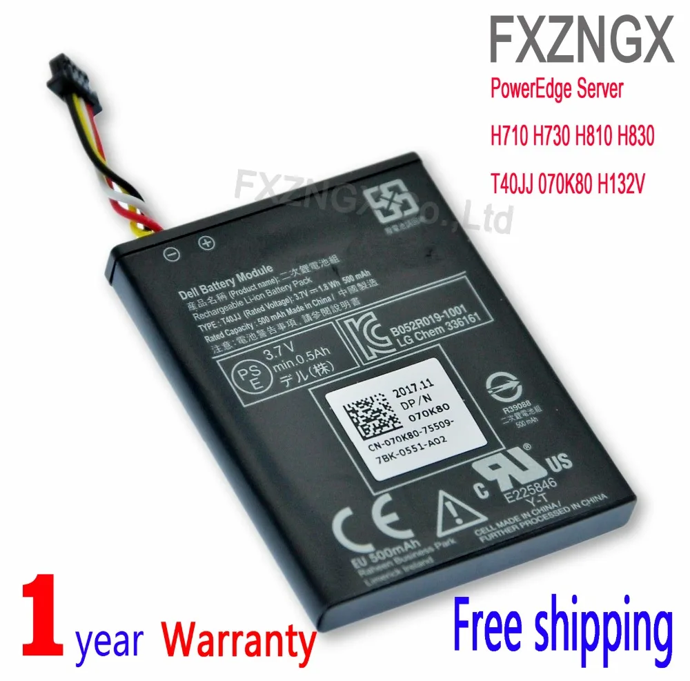 Портативный компьютерный аккумулятор FXZNGX T40JJ для DELL PowerEdge PERC H710 H710P H730 H810 H830