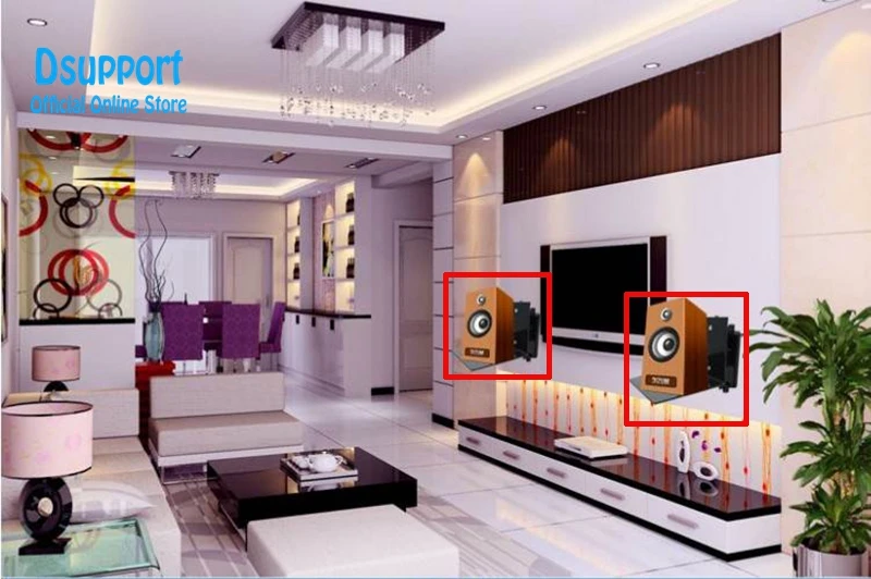 Алюминиевый настенный держатель для колонок с наклоном и поворотом, крепление аудио на подвесную консоль, быстрая и простая установка, поддержка стойки S01