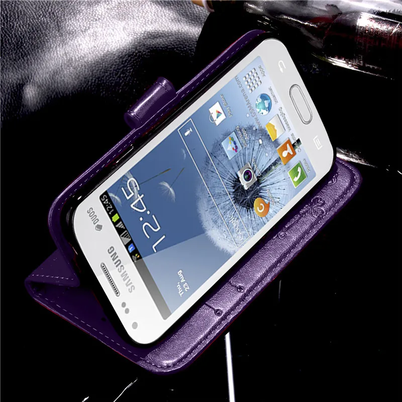Роскошный кожаный чехол-бумажник с откидной крышкой для samsung Galaxy S Duos GT S7562 GT-S7562 7562 Trend Plus S7580 S7582 GT-S7580 GT-S7582