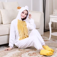 animal goat kigurumis adult onesie cartoon pajamas flannel warm lovely party suit white sheep sleepwear women pyjamas new