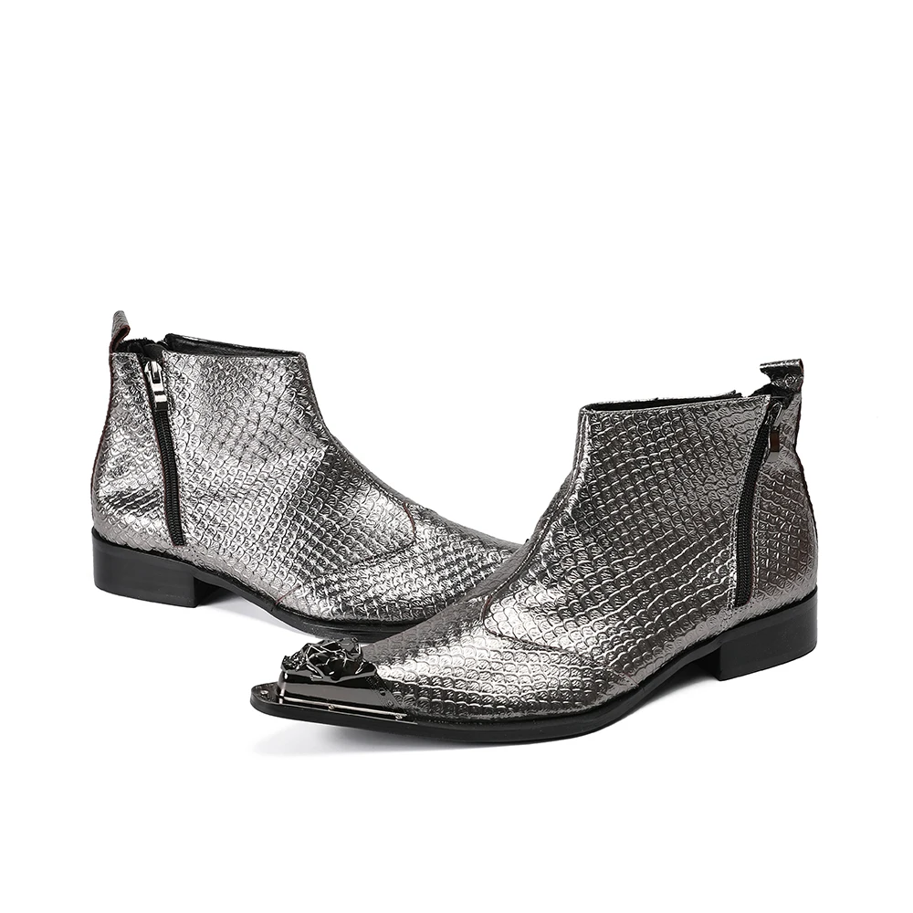 Фото Мужские ботильоны Bota masculina, кожаная обувь, мужские ботинки «Челси» с острым носком и молнией, армейская военная обувь, оксфорды больших размеров №3