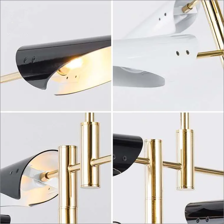 

Modern Nordic industrial style living room style iron pipe cutting chandelier personality fashion design chandelier
