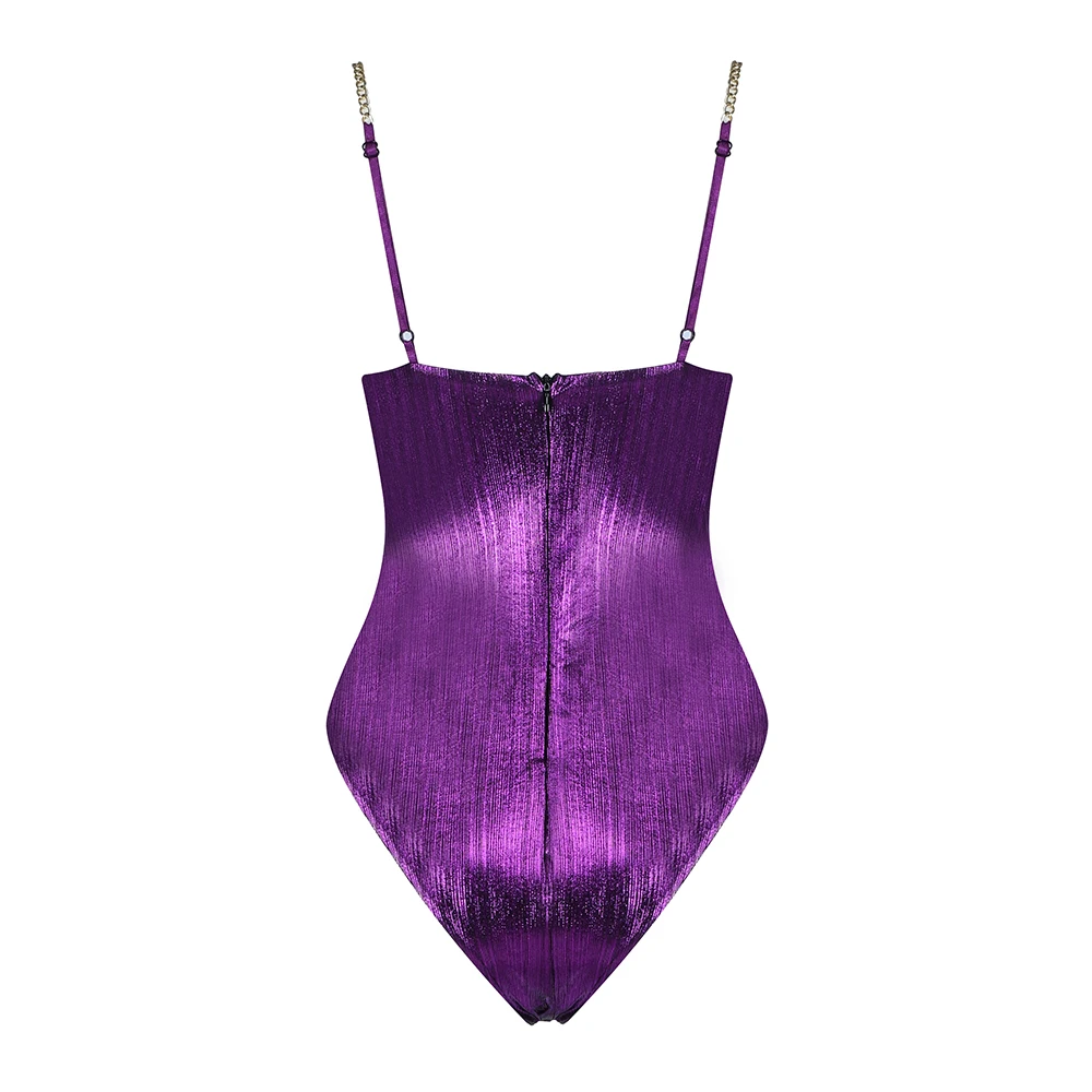 DressBird сексуальное боди с открытой спиной и блестками 2019 летний женский