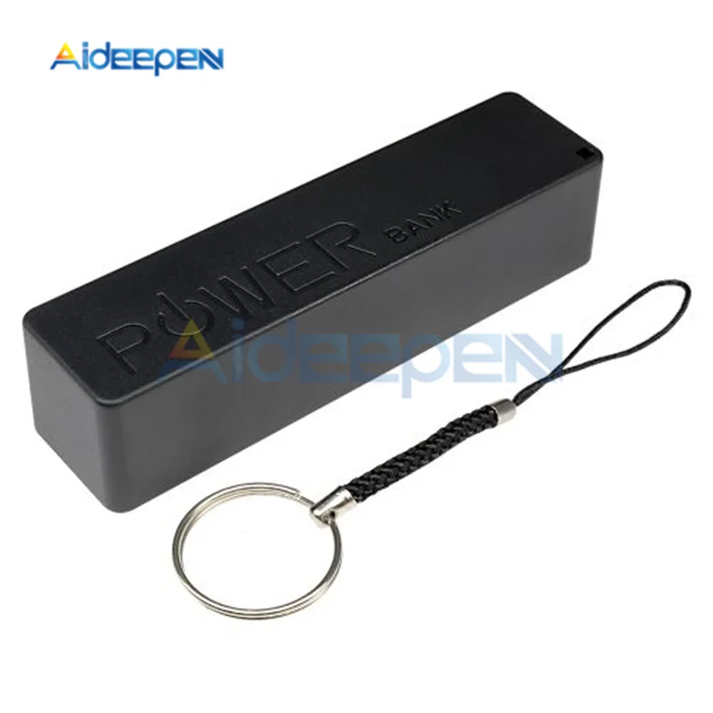 18650 аккумулятор USB внешний аккумулятор чехол DIY коробка батарея зарядное устройство чехол Комплект для Смартфона MP3 1800 mAh/2200 mAh/2600 mAh/2800 mAh/3400 mAh/mAh - Цвет: Black