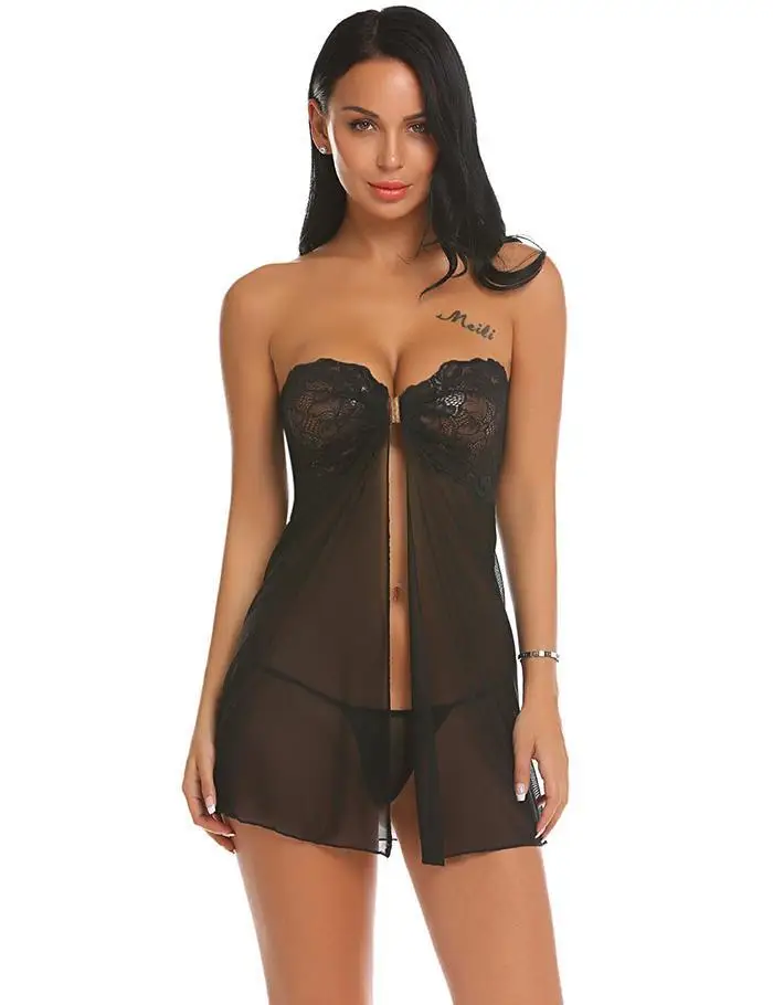 Avidlove женское Сексуальное белье кружева Babydoll летнее нижнее белье Ночная одежда без бретелек размера плюс сорочка сексуальная ночная рубашка