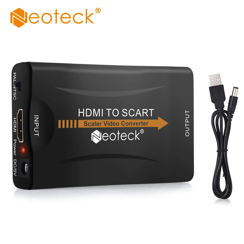 Neoteck 1080P HDMI Совместимость с SCART конвертер адаптер композитный видео HD стерео аудио