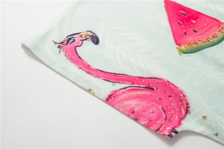 Женская футболка с фламинго и круглым вырезом летние женские повседневные