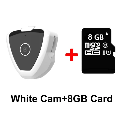 White with 8GB Мини-камера HD 720 P, беспроводная, Wifi, IP, микро видеокамера, камера наблюдения, ночное видение, движения, обнаруживает, портативная, Домашняя безопасность - Цвет: White with 8GB