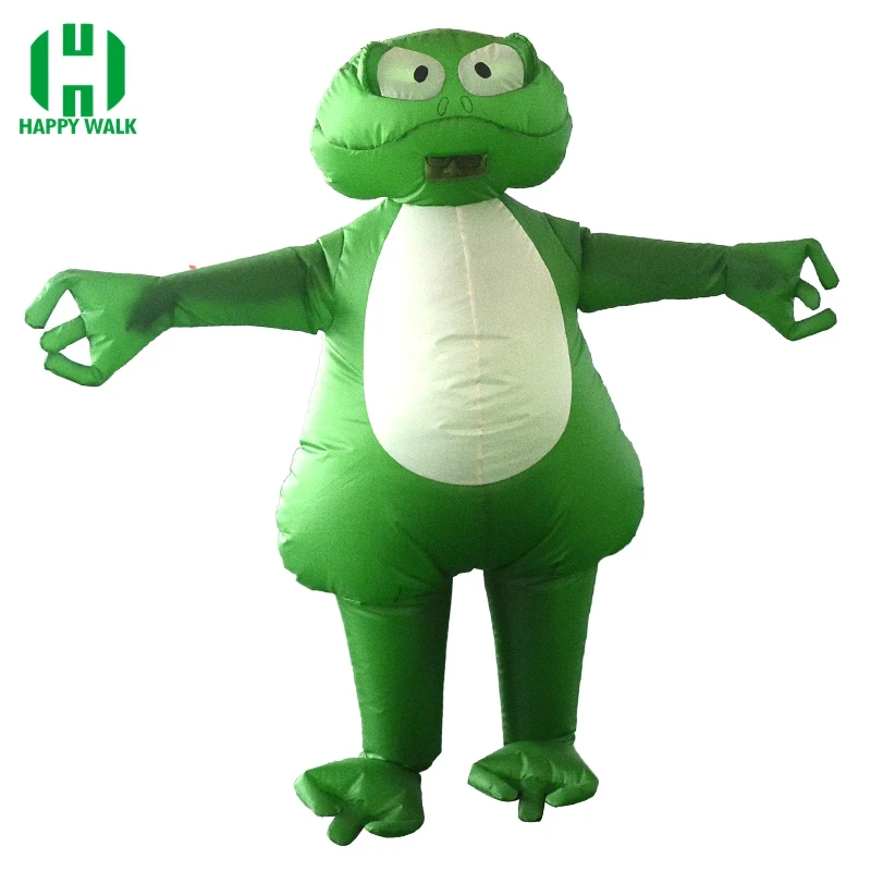 Надувной костюм лягушки надувная жаба Chubsuit удар Забавное платье Хэллоуин