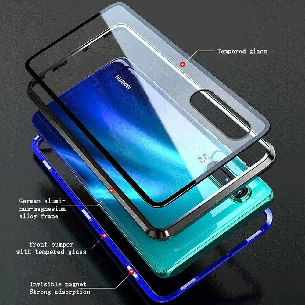 Роскошный чехол из закаленного стекла для телефона, защитный магнит huawei P20 PRO huawei P30 PRO mate 20 pro honor View 20, чехол, противоударный чехол