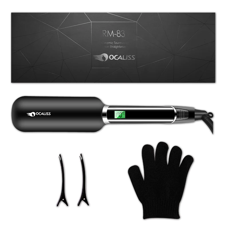 Ocaliss, профессиональные титановые выпрямители для волос, RM-83, регулируемая температура, с цифровым ЖК-дисплеем, 100-240 В, 30 s, нагреваются