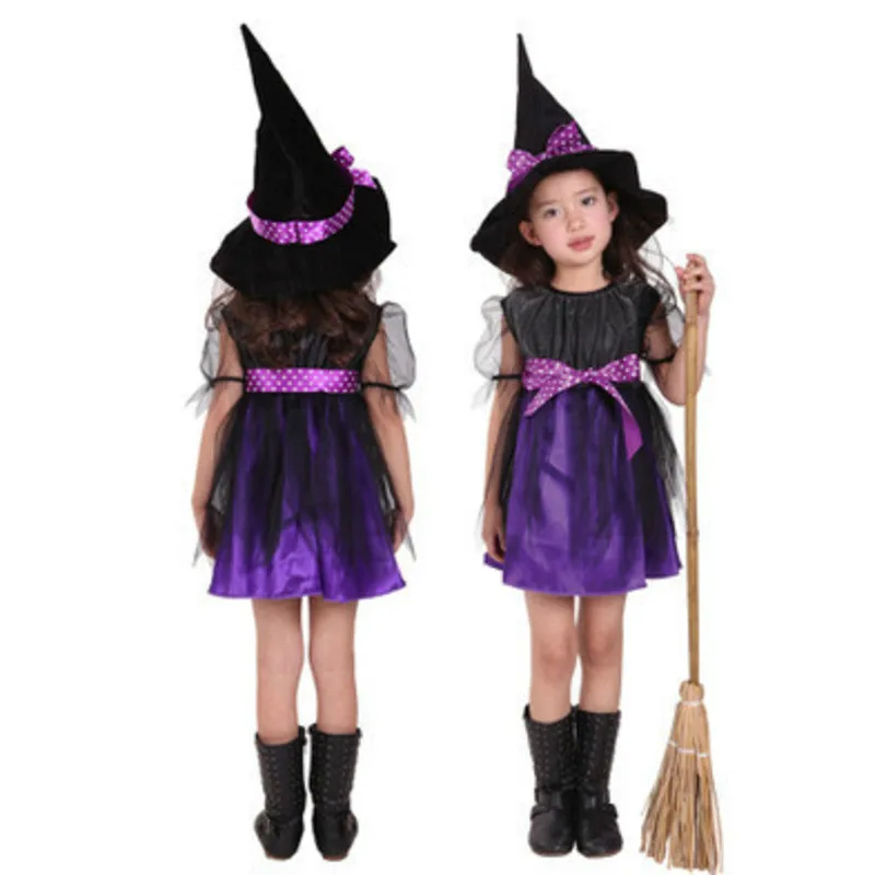 Детский костюм на Хэллоуин ведьмы-вампира для девочек карнавальный вечерние