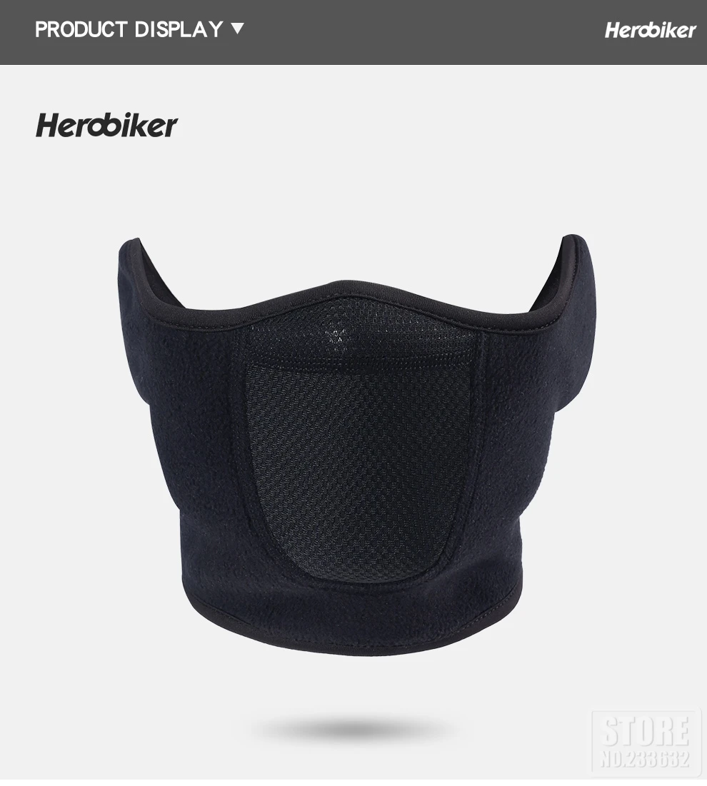 HEROBIKER мотоциклетная маска ветрозащитная мотоциклетная велосипедная маска мотоциклетная теплая маска для лица черная Балаклава