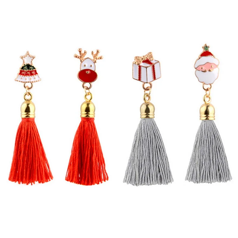 MJARTORIA 2 комплекта милый мультфильм Санта Клаус Лось эмаль брошь ювелирные изделия