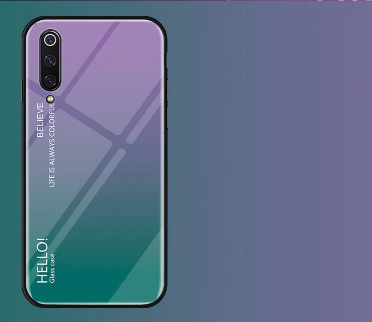 Глянцевый чехол из закаленного стекла для Xiao mi 9 mi x 2S Re mi Note 7 Note 5 Pro Note 6 mi 8 Lite POCOPHONE F1 Aurora градиентный чехол