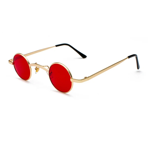 C6 Gold red Pro Acme брендовые дизайнерские маленькие круглые красные солнцезащитные очки в стиле стимпанк для мужчин и женщин с металлической оправой Винтажные Солнцезащитные очки высокого качества UV400 CC1029 - Цвет линз: C6 Gold red