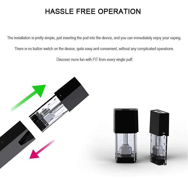 Атомайзер для электронной сигареты SMOK FIT Pod емкость 2 мл картридж 1 4 Ом Fit KITBattery VS Rolo