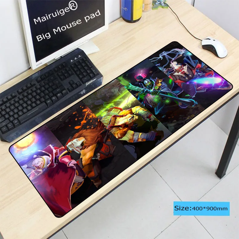 

Mairuige DOTA2 Free Shipping Large Gaming Mouse Pad Big Locking Edge Keyboard Desk Mousepad Mat Gamer Anti-slip Rug for CS Go