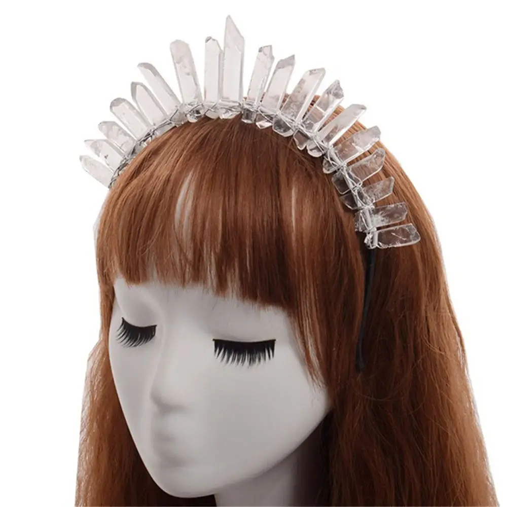 Лента для волос ручной работы с кристаллами и натуральным камнем| |