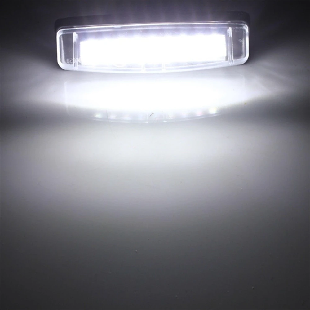 QCDIN 1 пара 18 светодиодов Подсветка регистрационного номера лампы Белый 6500 к для