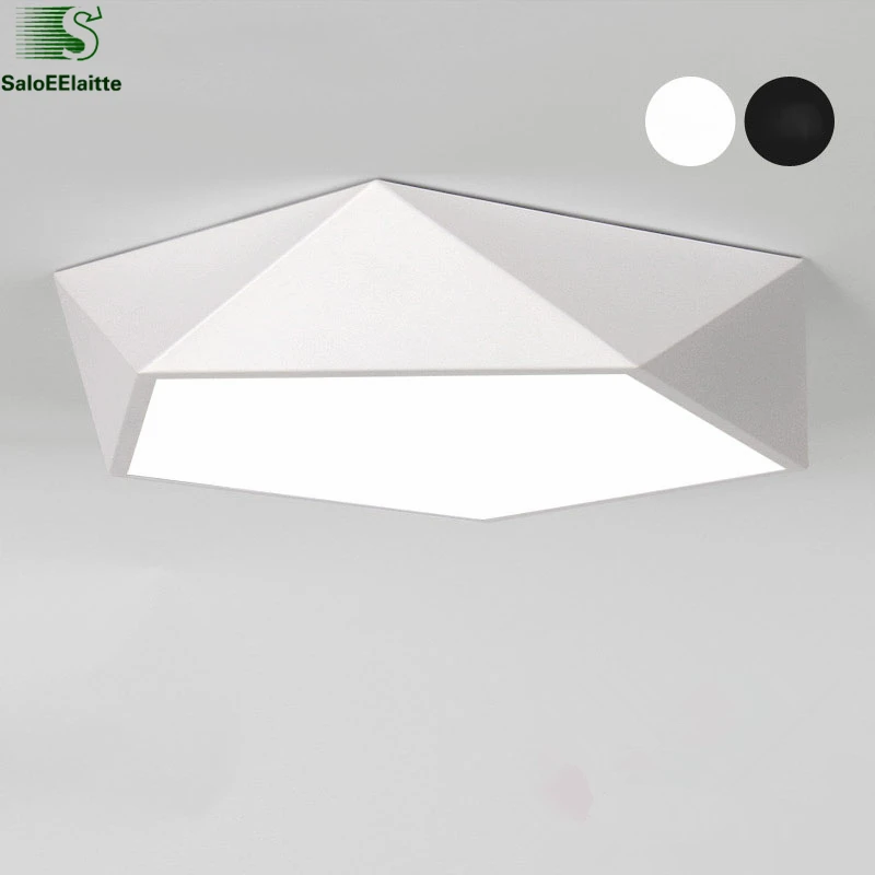

Minimalism Geometric Diamond Metal Led Ceiling Lamp PMMA Mask Living Room Indoor Lighting Bedroom Led Ceiling Lights